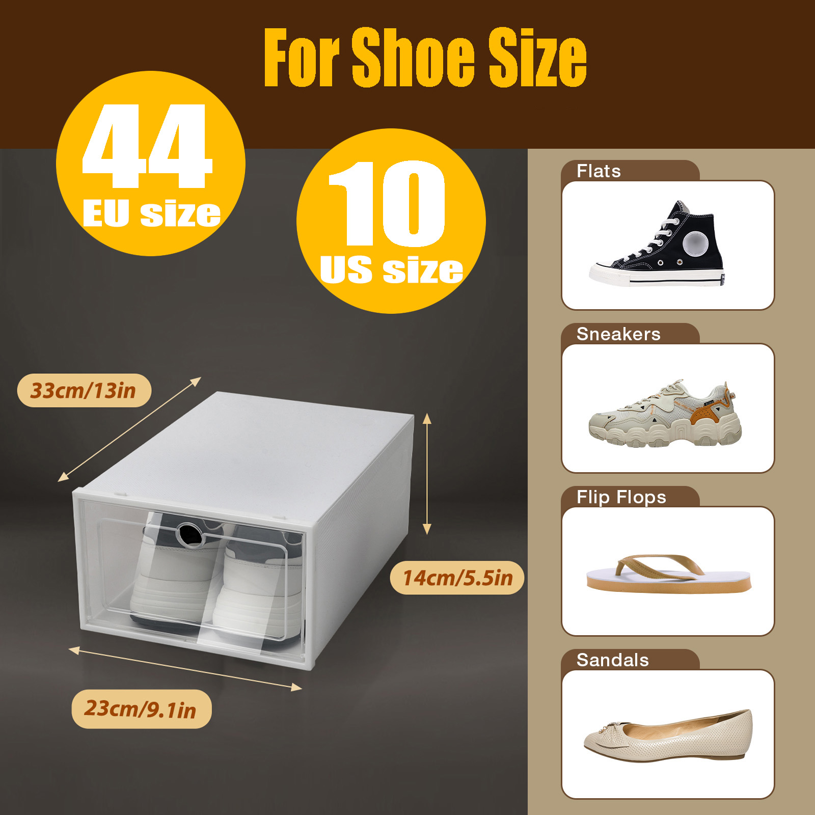 24pcs/set Transparent Plastic  - Shoe Box Display review and price