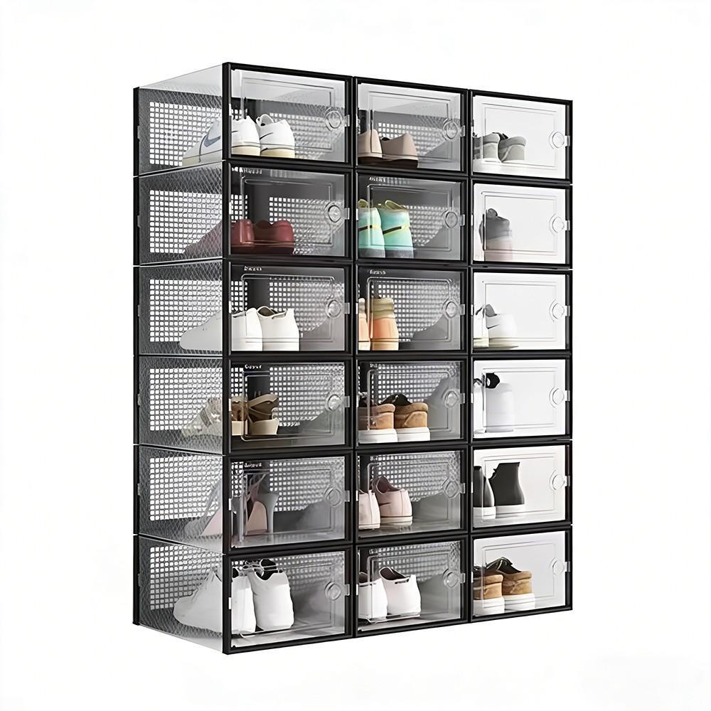 12 Pack Clear Plastic Shoe Sto - Shoe Box Display review and price