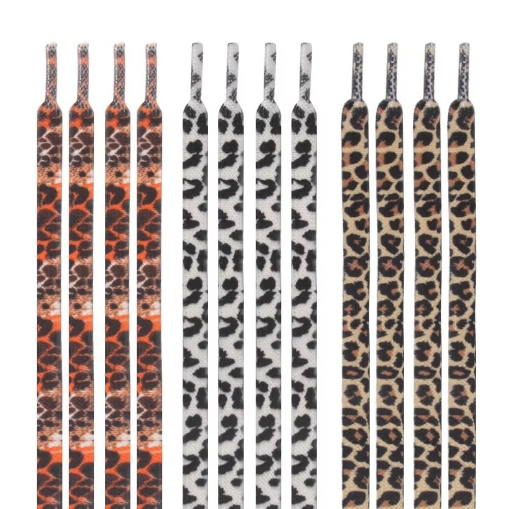 1Pair 120CM Fashion Leopard Pr - Lace Replacement Flat review and price