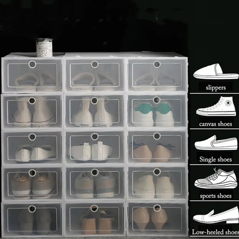6 Pack Transparent shoe box sh - Shoe Box Display review and price