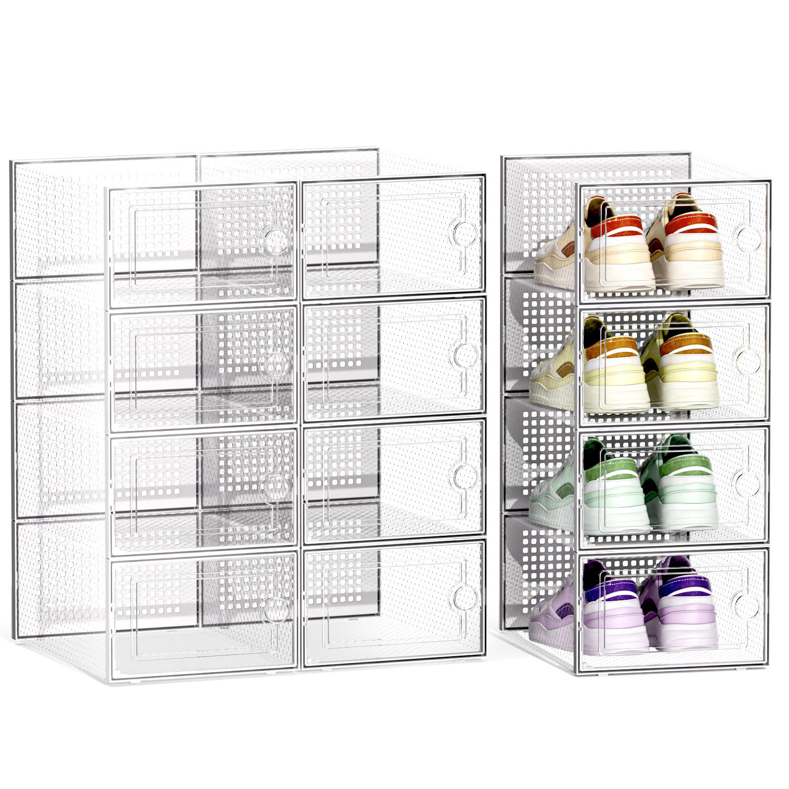 12/24 Pcs Thick Clear Shoe Box - Shoe Box Display review and price