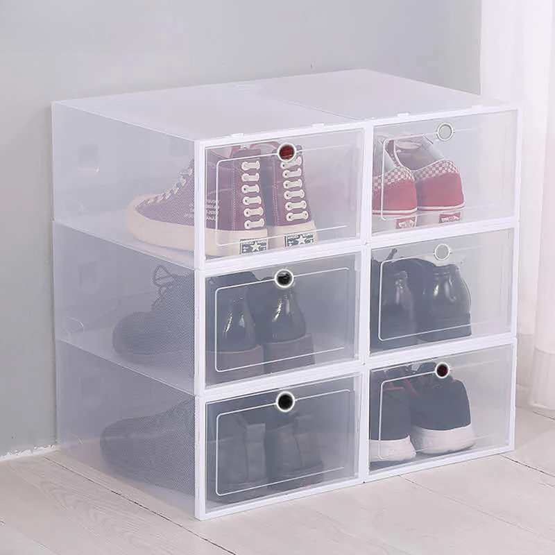 6 Pcs Transparent Shoe Storage - Shoe Box Display review and price