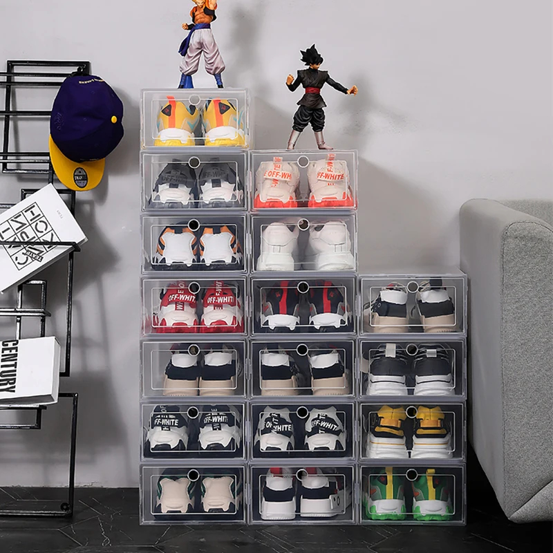 6 Pcs Transparent Shoe Storage - Shoe Box Display review and price