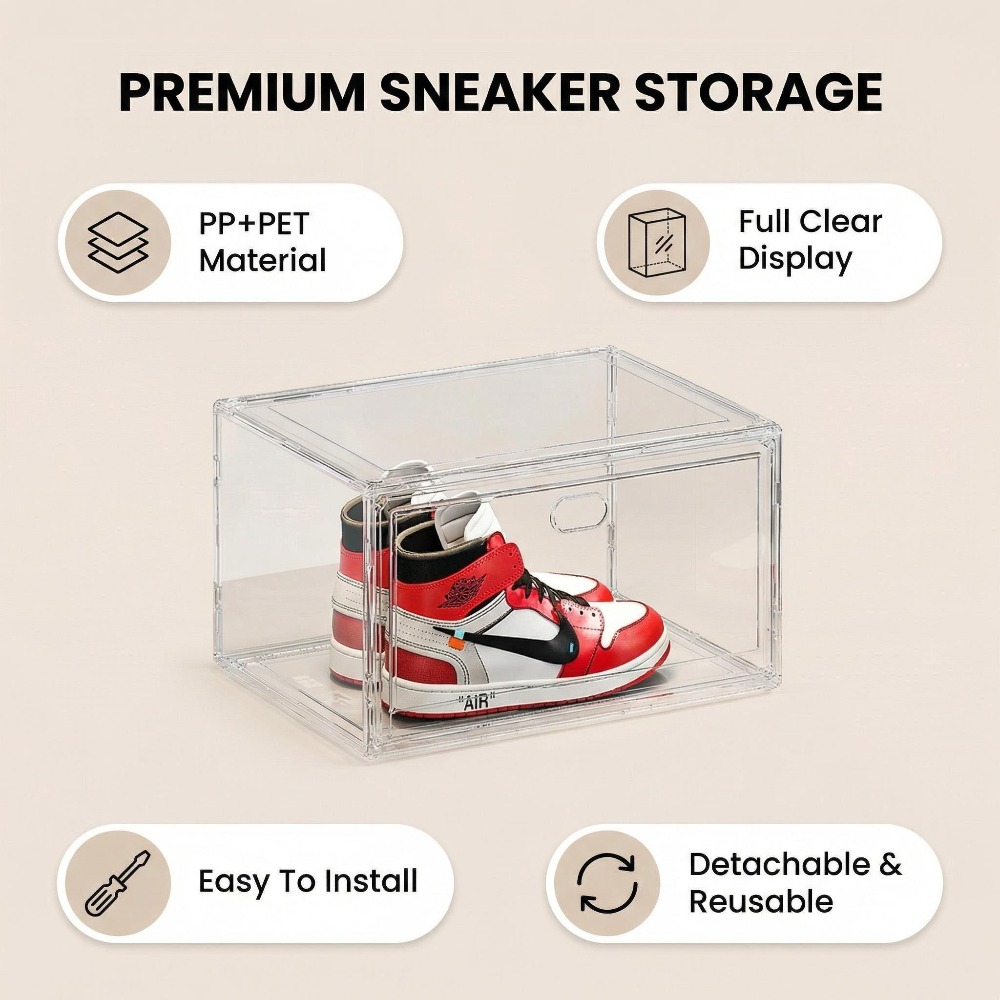 Thickened Transparent Storage  - Shoe Box Display review and price