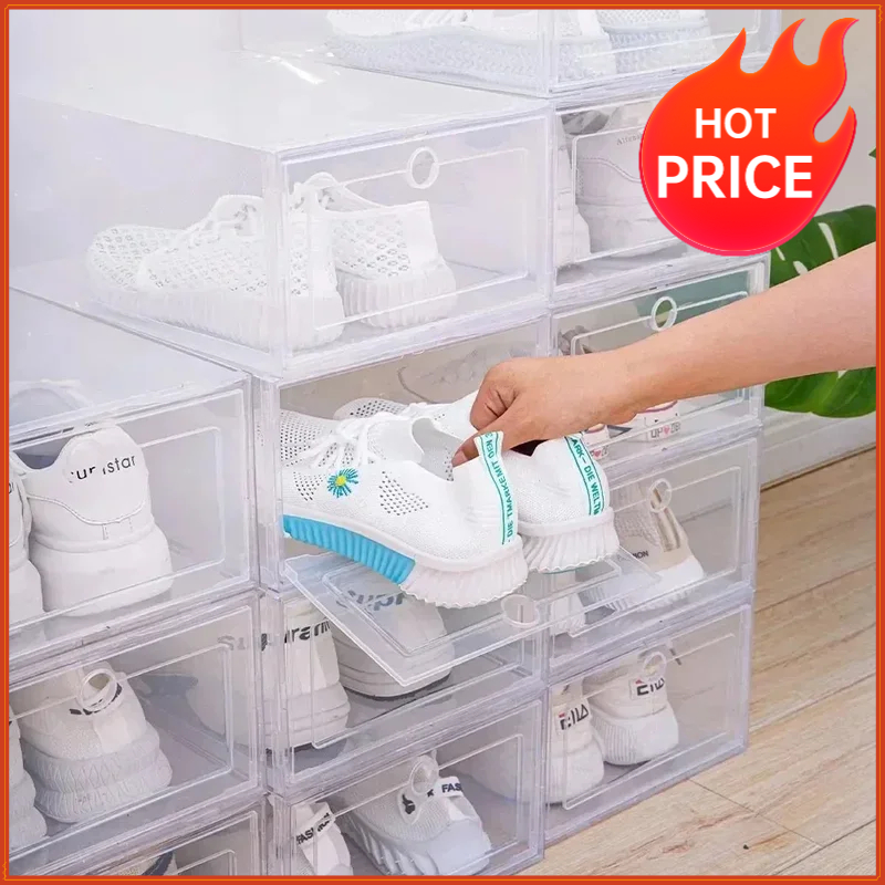 6pcs Transparent Shoe Boxes St - Shoe Box Display review and price